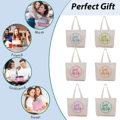 4 PCs 5 Pcs 6 Pcs Friend Trip Gifts Favors, 2026 Friendship Gifts, Tote Bag with Inner Porket Weekender Bags for Women