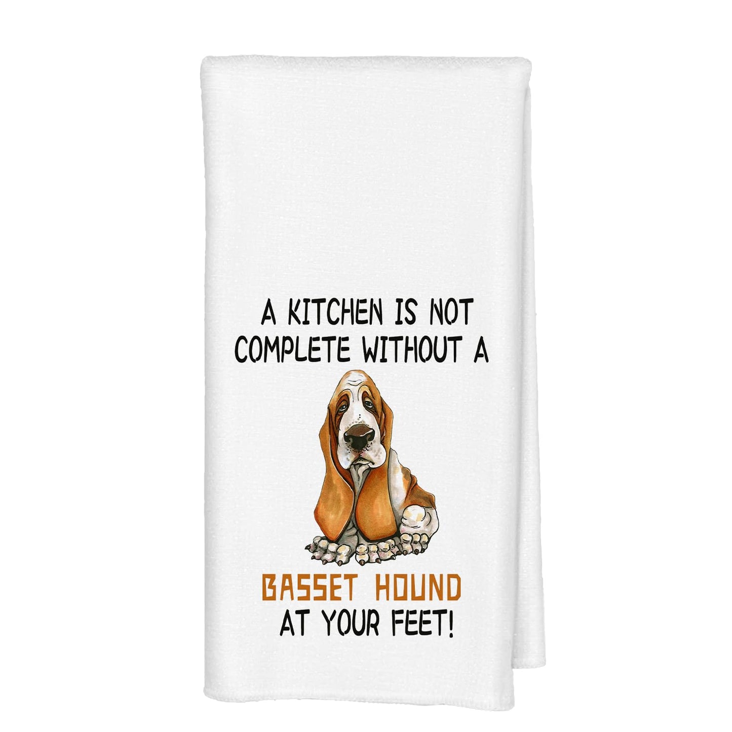 Basset Hound Kitchen Towels, 16x24 Inch, Cotton, Kitchen Cloth, Dish Cloths, Basset Hound Decor, Dog Lover Gifts