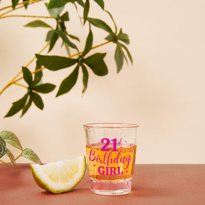21st Birthday Gifts for Her, Happy Birthday Gift Women, Gift for 21 Year Old Girls, 2005 Happy 21st Birthday Shot Glass, Twenty One Birthday Shot Glass, 21 Birthday Decorations for Women Girls