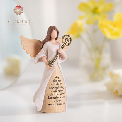 Storieme Housewarming Gifts New Home: House Warming Gift for Women Friend Homeowner - Guardian Angel Figurines for New Apartment Party Decorations Entryway Table Decor Ideas