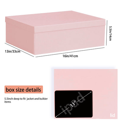 Rinrda Extra Large Gift Box 16.5x13x5.5 inches,Pink Gift Boxes with Lids for Presents,Perfect for Birthday,Valentine's Day,Christmas,Anniversaries,Contains Card,Ribbon,Shredded Paper Filler.
