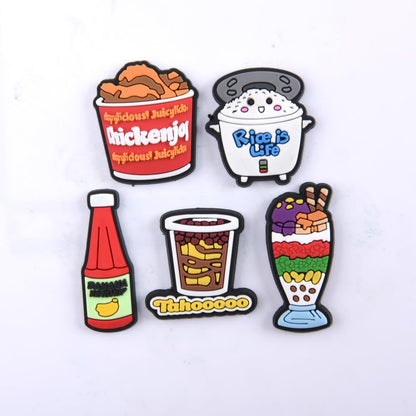 Decwenme Lot of Fast Food Shoes Charms Men Women Shoe Decoration Accessories For Boys Girls Adult Party Favor