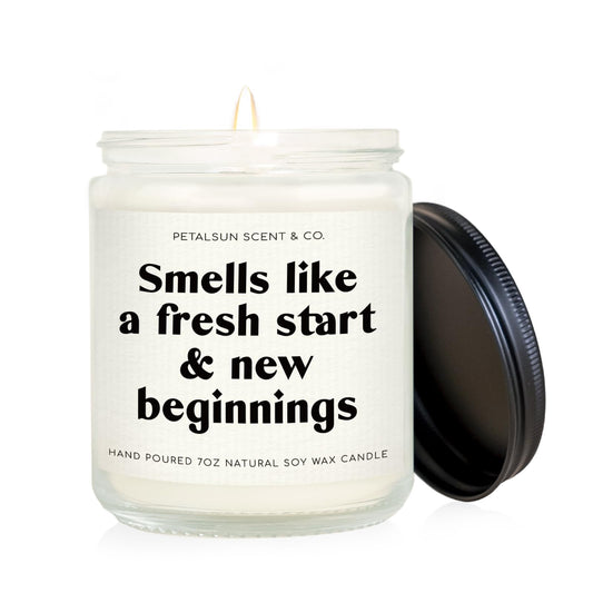 PETALSUN Divorce & New Beginnings Gifts for Women - Handmade Lavender Natural Soy Wax Candle(7oz) - Breakup, New Job, Going Away Gifts for Women, Friends