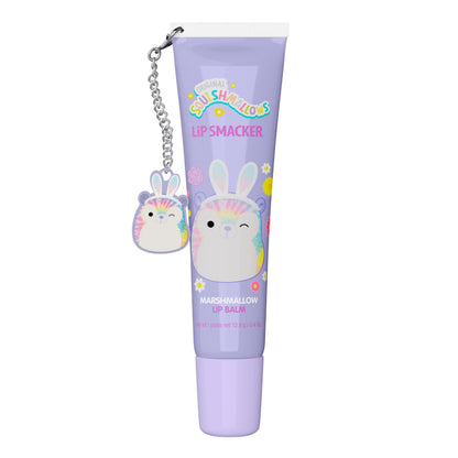 Lip Smacker Squishmallows Lip Balm, Marshmallow (Babette), Limited Edition Easter Basket Stuffer, Flavored & Scented Lip Balm with Charm, Collectible Spring Gift