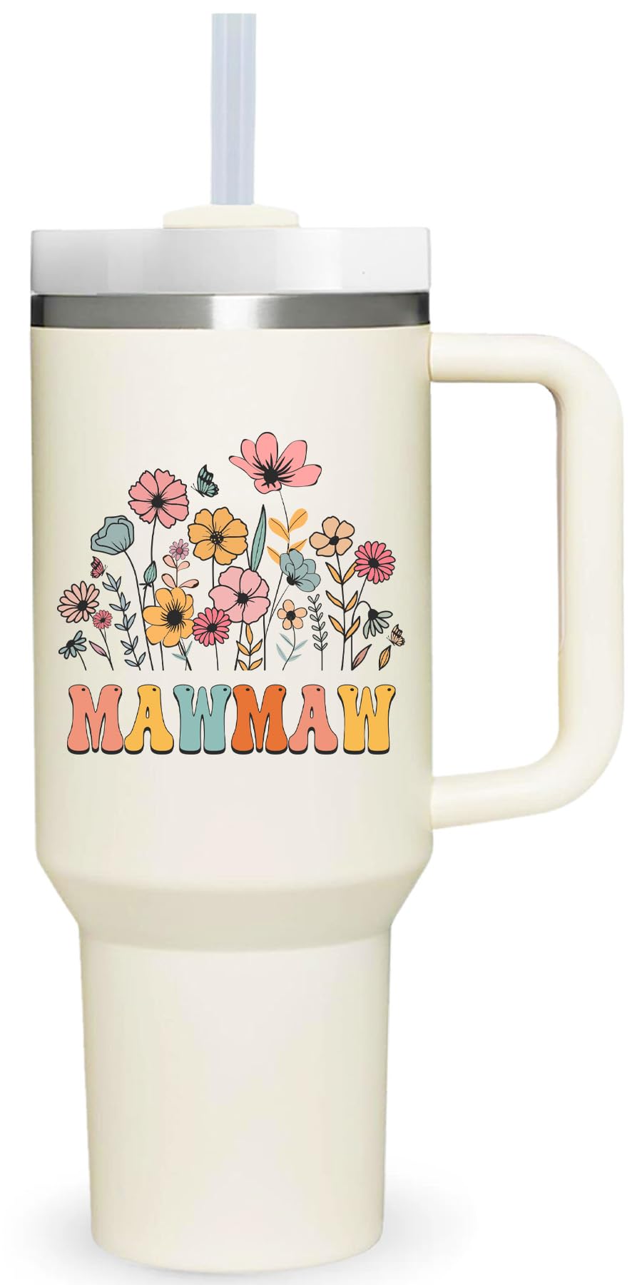 AMZUShome 40 oz Tumbler with Handle for Mawmaw.Mothers Day Tumbler Gifts for Mawmaw.Birthday Anniversary Christmas Mawmaw Gift.Mawmaw Cup Mawmaw Tumblers from Grandchildren.