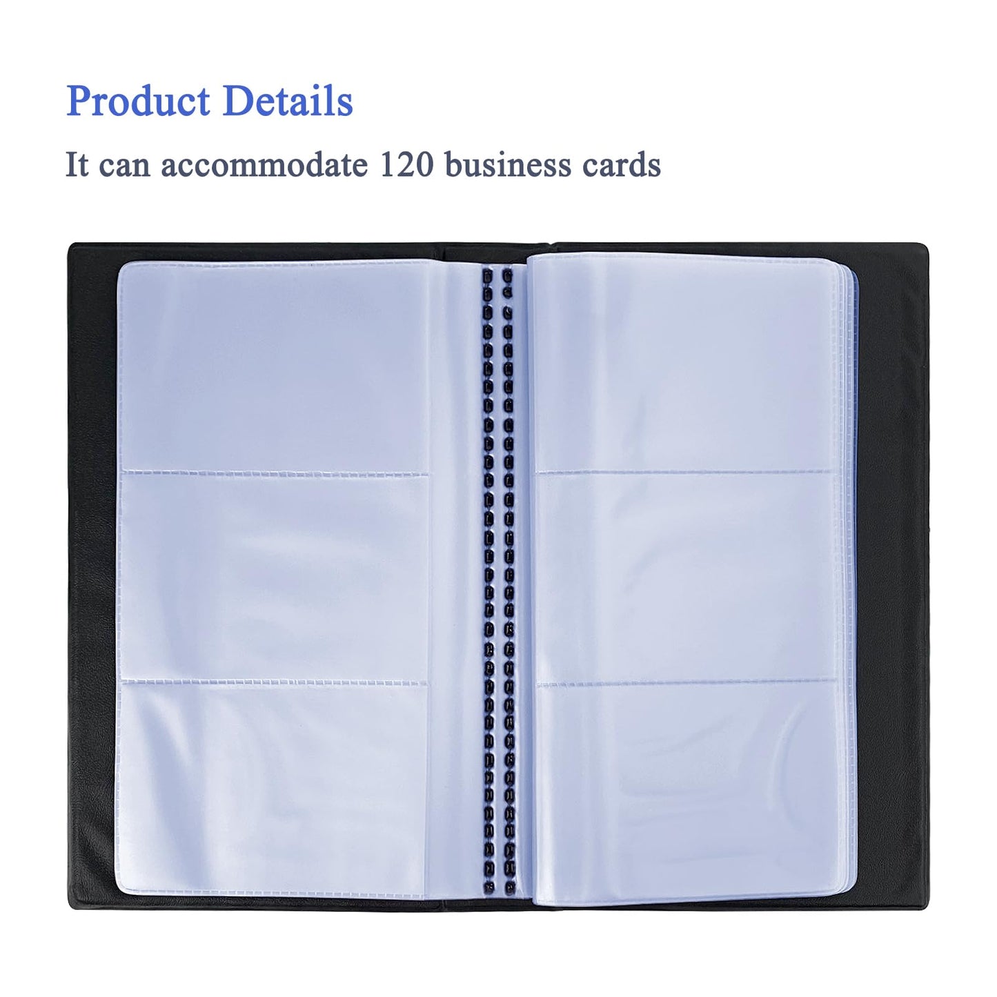 ZUFECY Business Card Organizer Business Card Holder Book, Portable Business Card Binder File Sleeve Storage, Business Card Holders,120 Cards