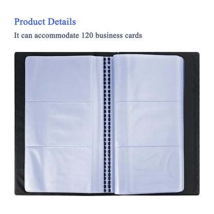 ZUFECY Business Card Organizer Business Card Holder Book, Portable Business Card Binder File Sleeve Storage, Business Card Holders,120 Cards