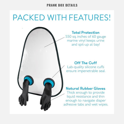Prank-O Baby Shield Prank Gift Box – Funny Empty Gag Gift Packaging for White Elephant, Christmas & Office Parties, Hilarious Joke Gift Box to Hide Real Presents for Friends & Family