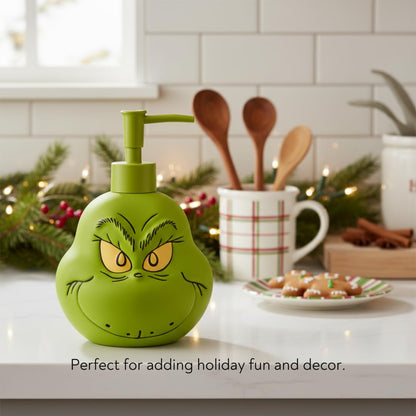 Dr. Seuss The Grinch Holiday Christmas Soap/Lotion/Hand Sanitizer Resin Pump Dispenser, 18.28 Ounces, (Officially Licensed Product) by Franco Collectibles