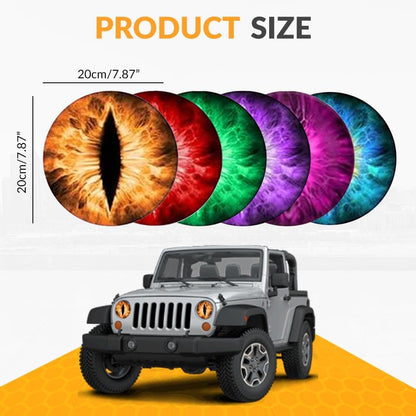 Beast Eyes Headlight Decals Pair for Jeep, 2024 New Eye Decal for Jeep Wranglers Headlights, Car Accessories for Men Women, 3D Round Eyes Headlight Decal Stickers for Truck Car Bumper Decoration 2pcs