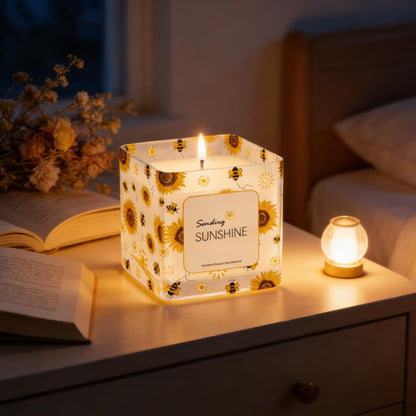 Sunflower Gift Baskets for Women, Sending Sunshine Unique Birthday Cheer Up Self Care Package, Get Well Soon Spa Gifts Set - Thinking of You Gift for Lover, Her, Girls, Women, Sister, Mom