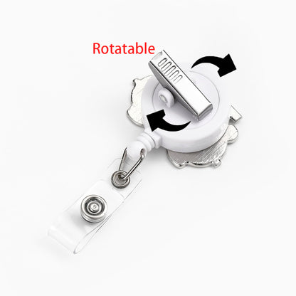 Medical Optometry Badge Reel Retractable Eye Doctor Badge Holder Ophthalmology ID Badge Clip for Ophthalmologist Nurse