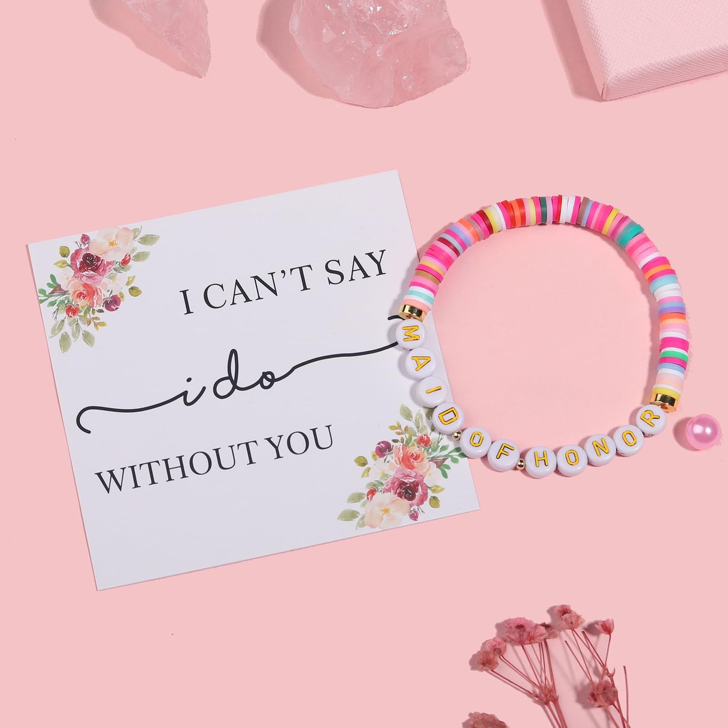 Wedding Gift for Bridesmaid Maid of Honor Flower Girl Bride to Be Sister Mother of The Bride Thank You Gift from Bride and Groom Thank You for Standing by My Side Bracelets Gifts