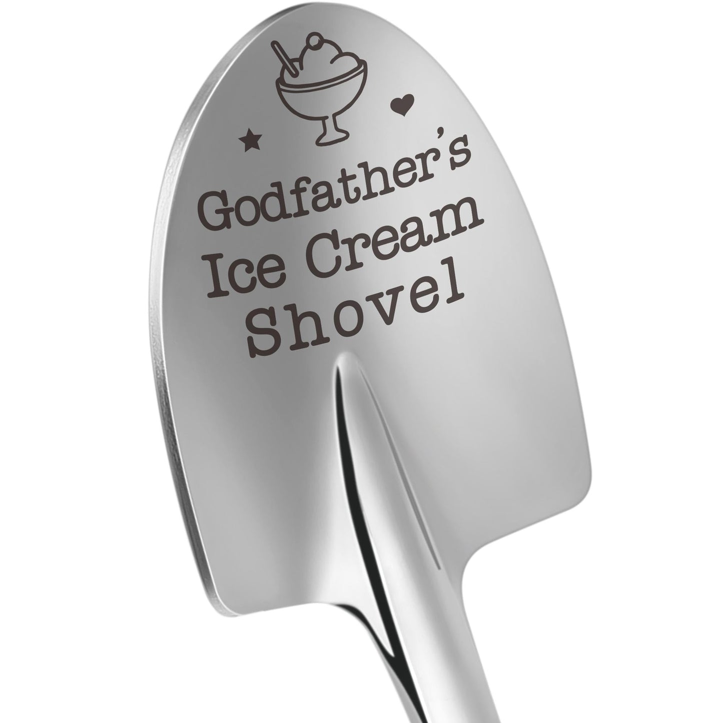 Godfather Gifts, God Father Easter Basket Stuffers Men Fathers Day for Godfather Godparents Birthday Funny Dads Ice Cream Shovel Spoon Gifts for Grandpa Papa, from Godchildren Kids