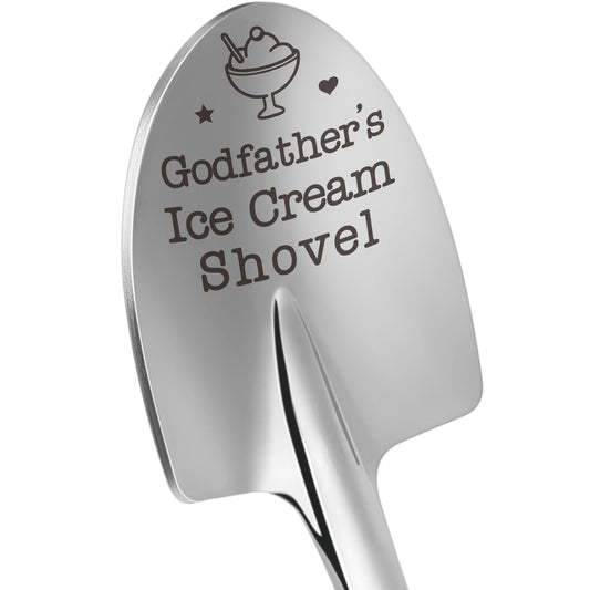 Godfather Gifts, God Father Easter Basket Stuffers Men Fathers Day for Godfather Godparents Birthday Funny Dads Ice Cream Shovel Spoon Gifts for Grandpa Papa, from Godchildren Kids