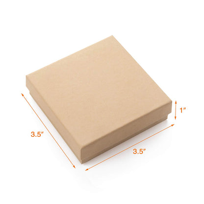 GEFTOL Jewelry Gift Boxes 20 Pack 3.5x3.5x1 Inch Cardboard Jewelry Boxes,Small Gift Boxes for Jewelry Earrings Necklaces Handmade Bangles Bracelets(Brown)