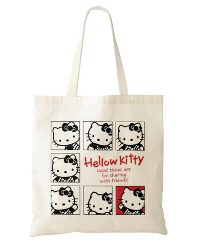 Hello® Kitty Tote bag, Economical Cotton Tote Bag, Lightweight Medium Reusable Grocery Shopping bag Gym, Beach bag