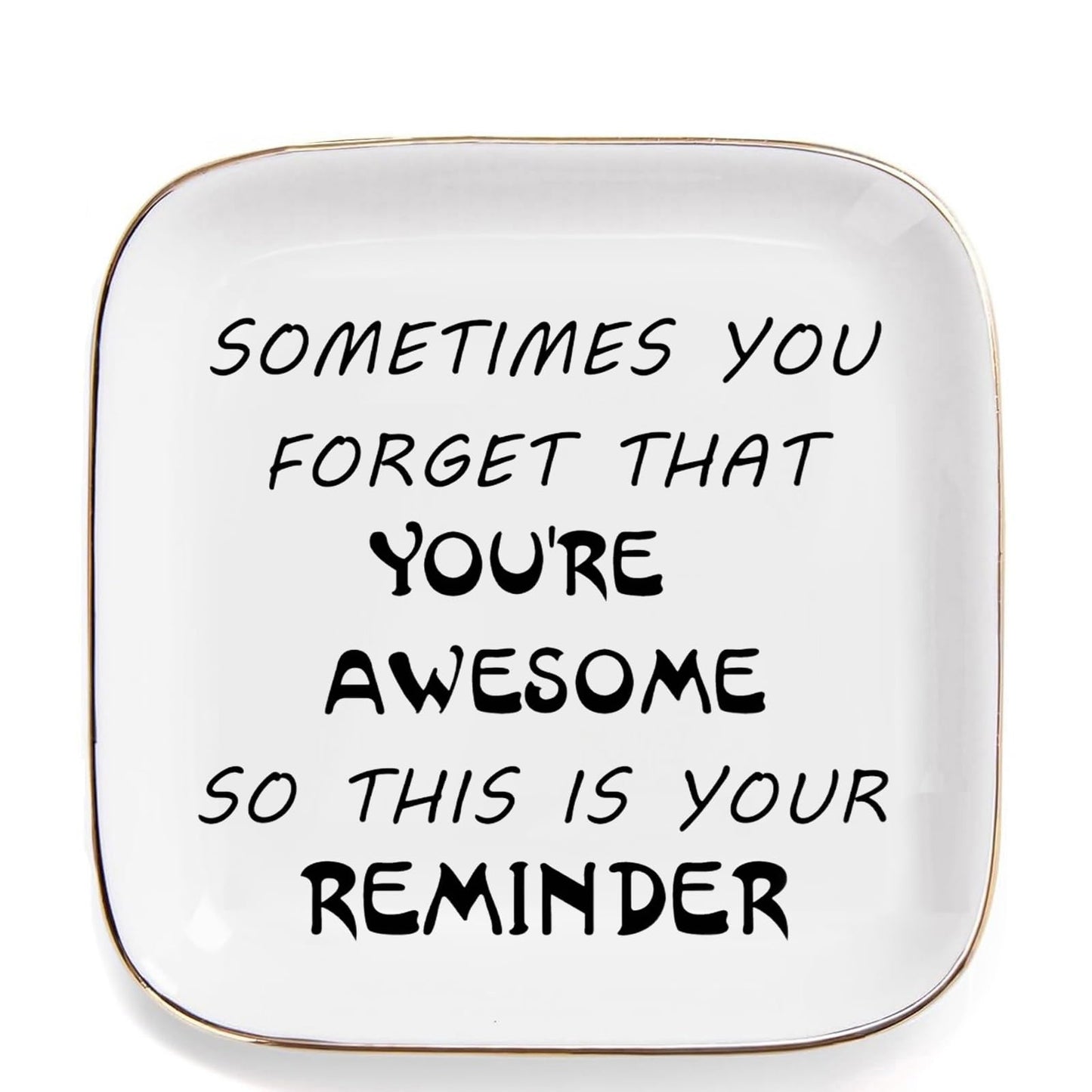 Inspirational Gifts for Women Ring Dish - You're Awesome - Unique Gifts Best Friends Gifts for Women Coworker Christmas Retirement Gifts