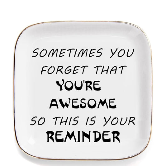 Inspirational Gifts for Women Ring Dish - You're Awesome - Unique Gifts Best Friends Gifts for Women Coworker Christmas Retirement Gifts