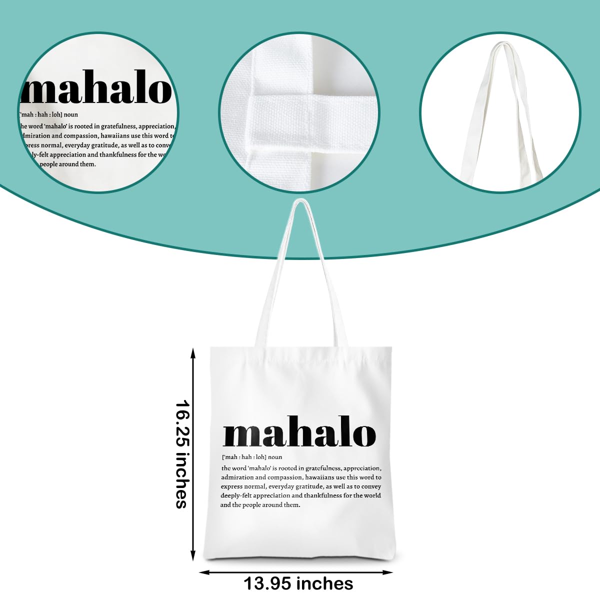 Aloha Mahalo Ohana Definition Zulu Maori Hawaiian Tote Bag Hawaii Gifts Hawaii Souvenirs Bags Beach Bag Shopping Bags