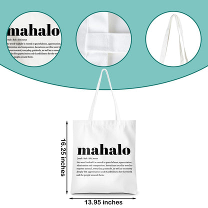 Aloha Mahalo Ohana Definition Zulu Maori Hawaiian Tote Bag Hawaii Gifts Hawaii Souvenirs Bags Beach Bag Shopping Bags