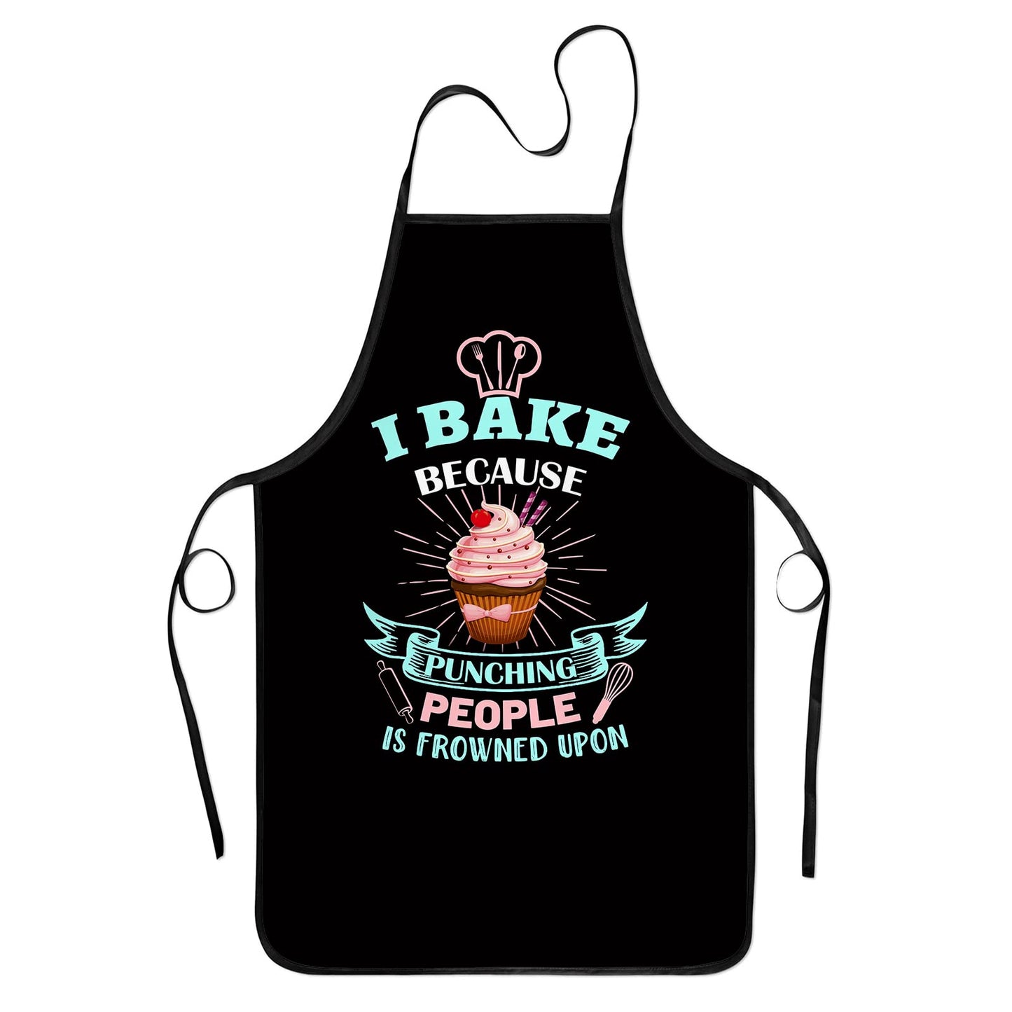 Baking Apron for Women I Baking Because People Is Frowned Aprons Gifts for Men Woman Family Friends