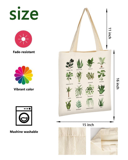 AUSVKAI Canvas Tote Bag Aesthetic for Women, Cute Reusable Cloth Cotton Bags for Shopping Beach Grocery