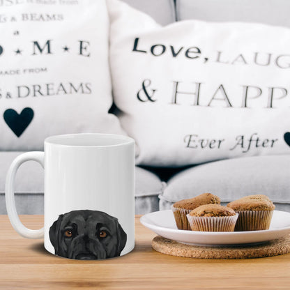 MUGBREW Black Labrador Retriever Dog Ceramic Coffee Mug Tea Cup, 11 OZ