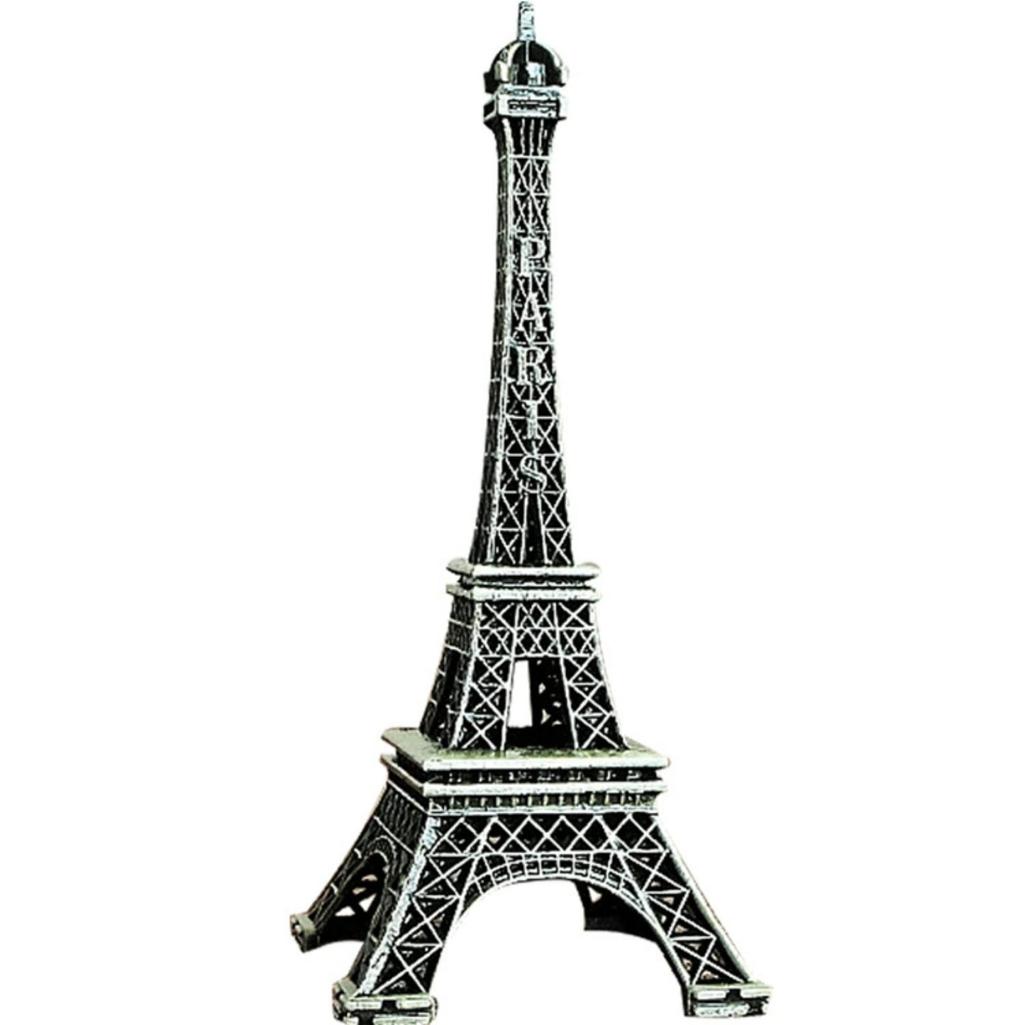 Chinshwehaw Eiffel Tower Statue Decor 8.5 Inch Alloy Metal Collectible Figurine Replica Souvenir Room French Eiffel Tower Party Decoration Table Stand Holder Gift for Cake Topper
