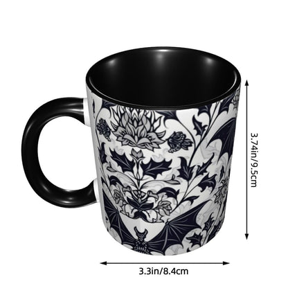 Bat Coffee Mug 11oz Ceramic Tea Cup Kitchen Decor Microwave Safe for Office and Home Novelty Christmas Gifts for Men Women