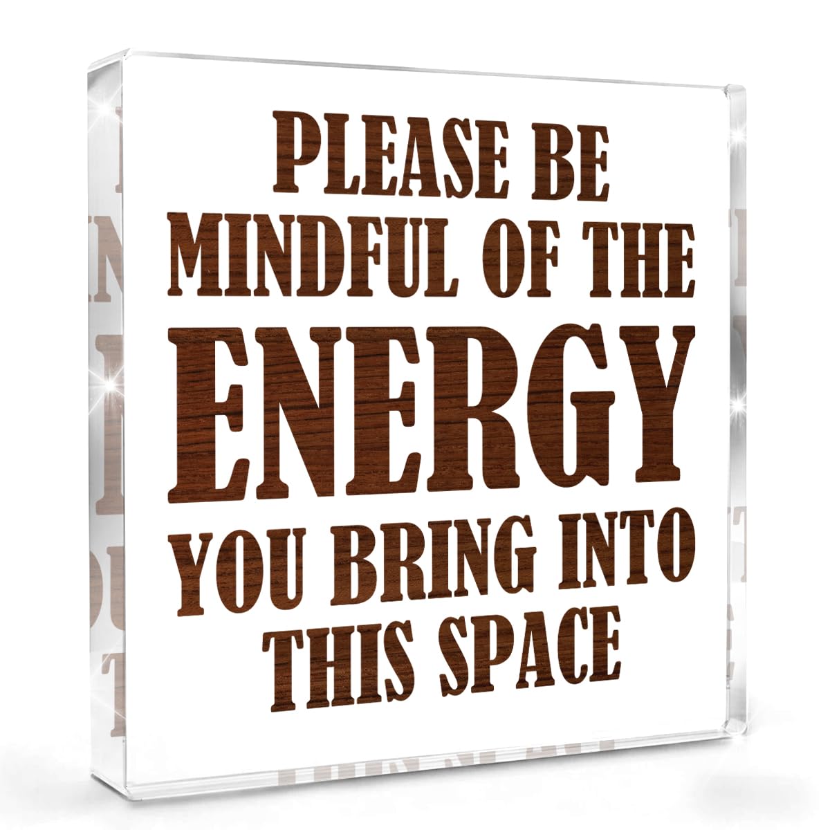 Inspirational Zen Decor Meditation Room Decor Positive Affirmations Meditation Accessories Acrylic for Home Office Living Room Desk Bedroom Desktop