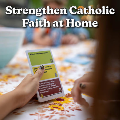 Catholic Gift for Kids & Teens – Family Faith Card Game | Catholic Trivia for Dinner Conversations, PSR Groups, Youth Groups, Religious Education