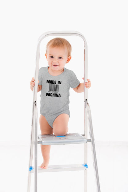 AW Fashions Made in VaChina Baby Bodysuit Funny Cute Baby Girl Clothing or Boy Outfit Infant Romper