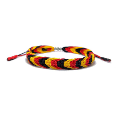 LAMIBEE Country Proud, Country Flag Color Tibetan Wrist Wrap Bracelet, Amulet and Boho Style Rope Bracelet and Bangles for Women, Men, String Thread Bracelets