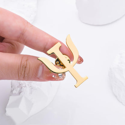 Dr's gift Psychology Psi Symbol Enamel Gold Brooch Psychology Greek Letter Lapel Pin Backpack Hat Badge Jewelry Gift for Psychologists, Psychiatrist, Therapists, Students