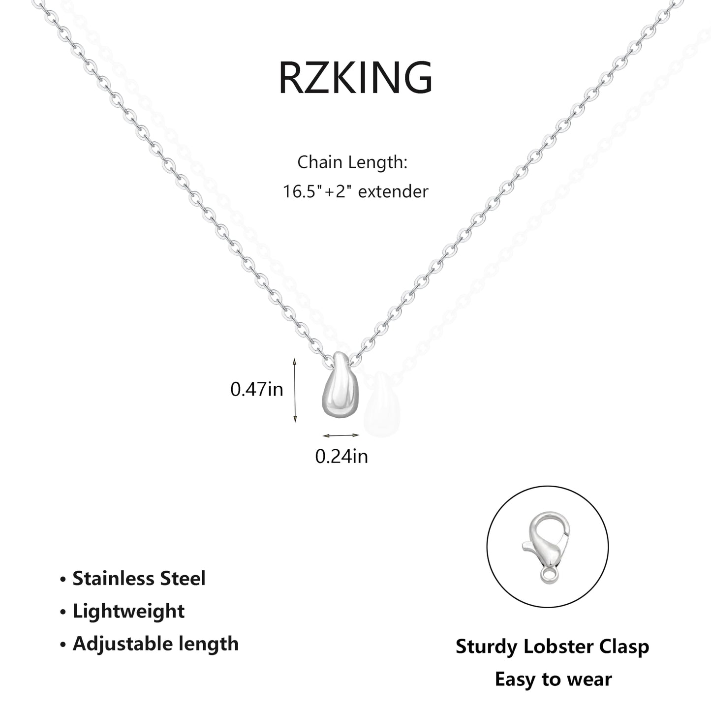 RZKING Silvery Necklace for Women, Dainty Cat Candy Bow Moonstone Necklace, Gifts for Best Friend Sister Mom Daughter Teacher, Mothers Day Birthday Christmas Thank You Gifts