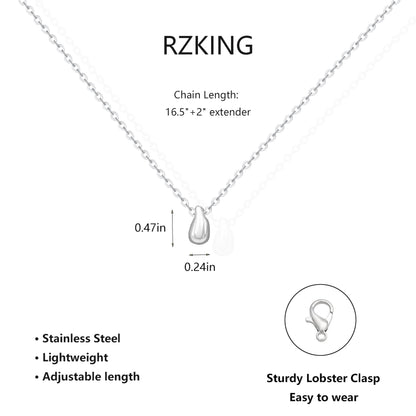 RZKING Silvery Necklace for Women, Dainty Cat Candy Bow Moonstone Necklace, Gifts for Best Friend Sister Mom Daughter Teacher, Mothers Day Birthday Christmas Thank You Gifts