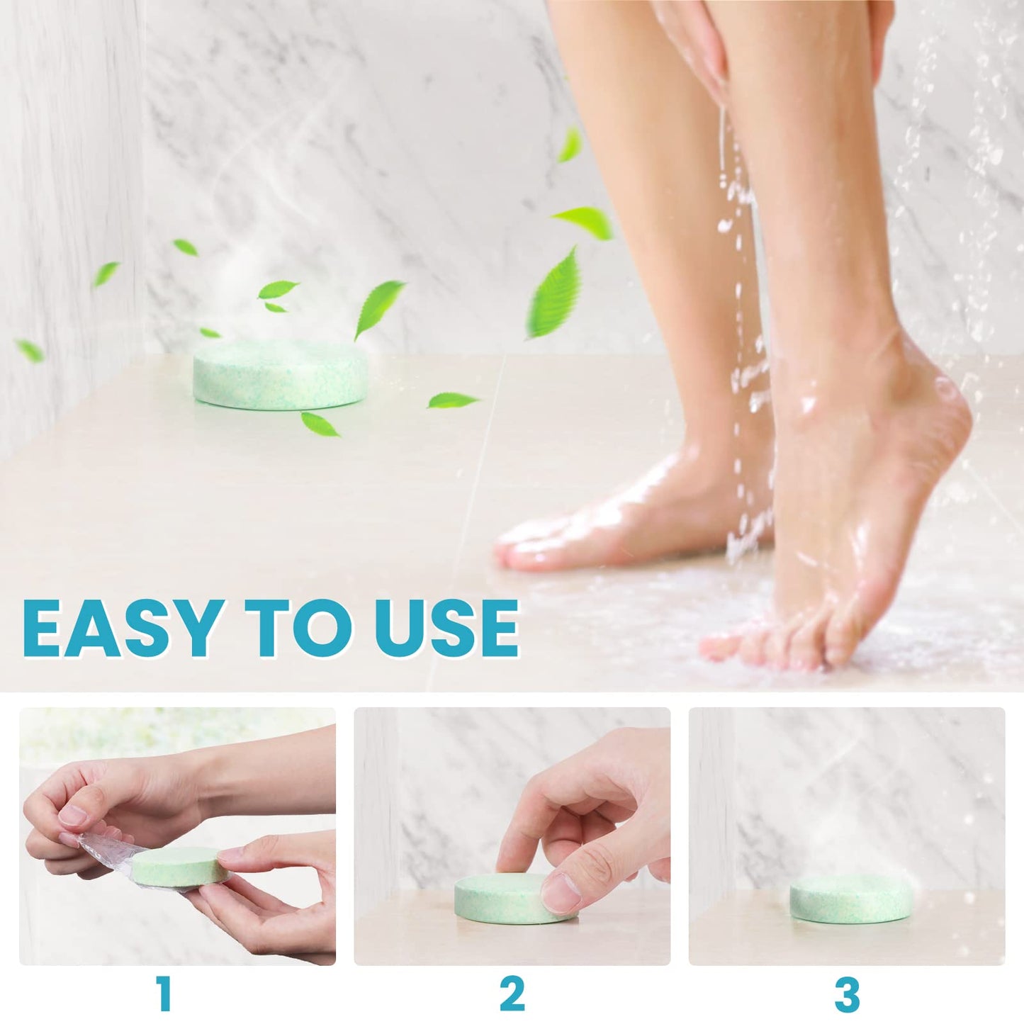 CalmNFiz Shower Steamers 8 Pack Set Shower Bombs Tablets in Box with 8 Fragrances with Shea Butter for Self-Care & Relaxation, Idea for Mothers Day, Women and Men