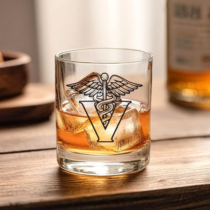 RZHV Veterinary Old Fashioned Whiskey Glass, Funny Thank You Christmas Retirement Gifts for Veterinarian Assistant Medical Hygienist Doctor Nurse Coworker Men, Graduation Gifts for Veterinary Student