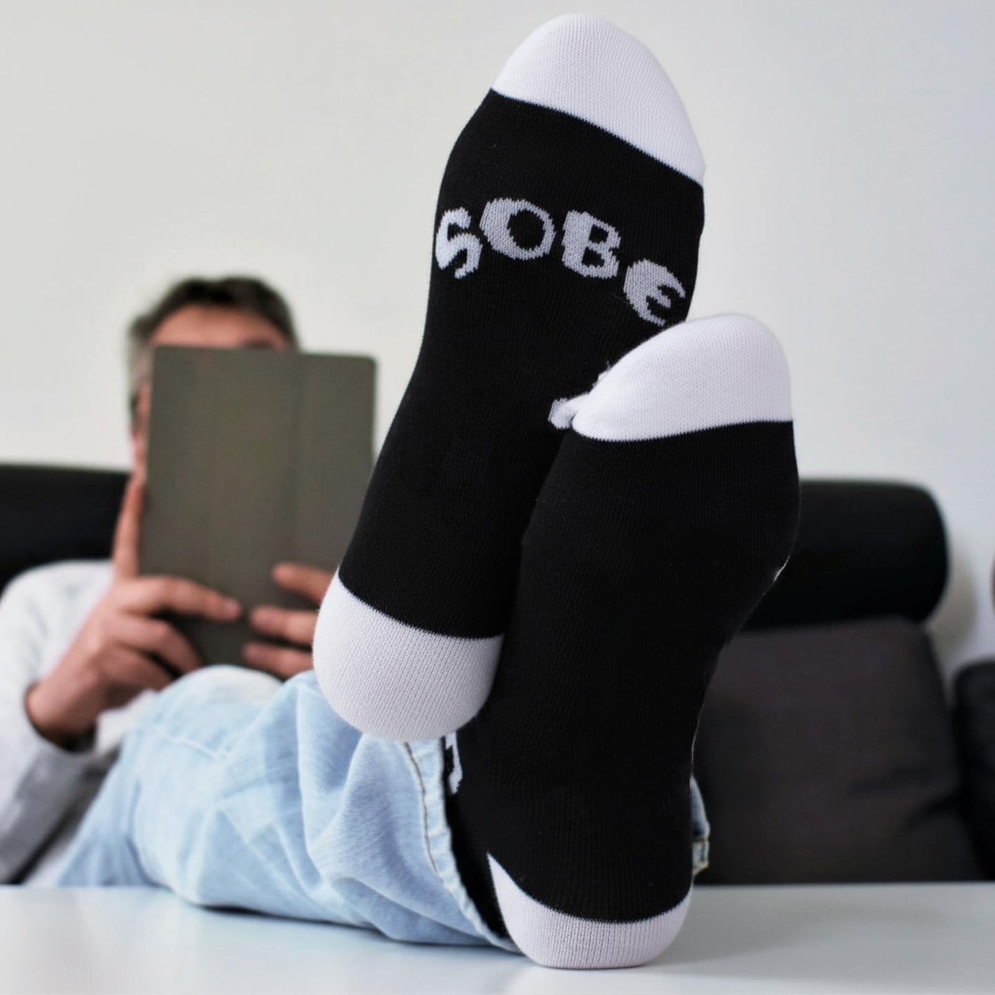Reallnaive 6 Pcs Sobriety Gifts for Men Women Addiction Recovery Sober Encouragement Gifts 12 oz Stainless Steel Cup Socks Keychain Pen Notebook Box for AA NA Alcoholics Addiction Sober Milestone