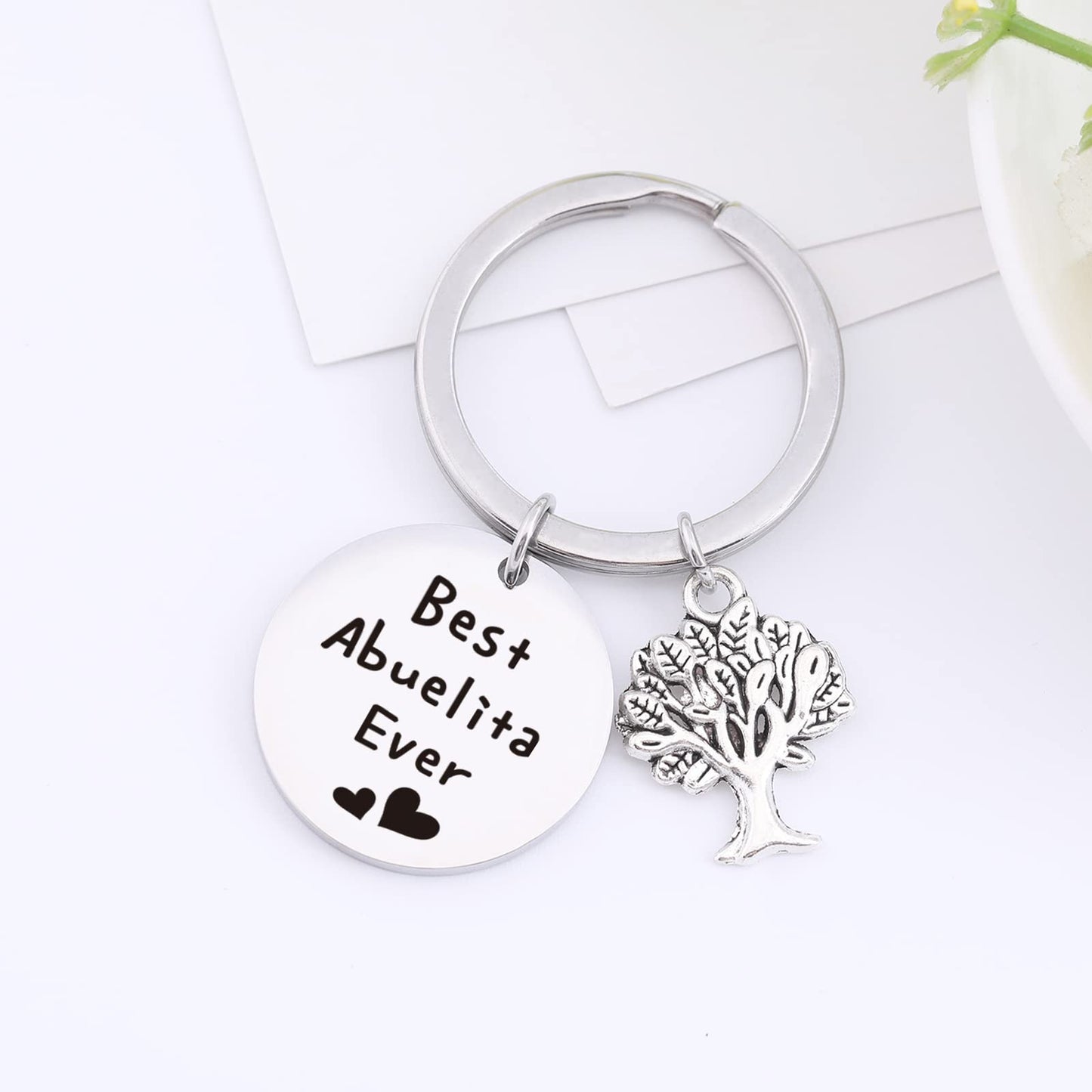 RSZOTW Abuelita Gifts Abuela Gifts Grandma Keychain Best Abuelita Ever Jewelry For Mimi Granny Grandmother Keychain Mother's Day Gift