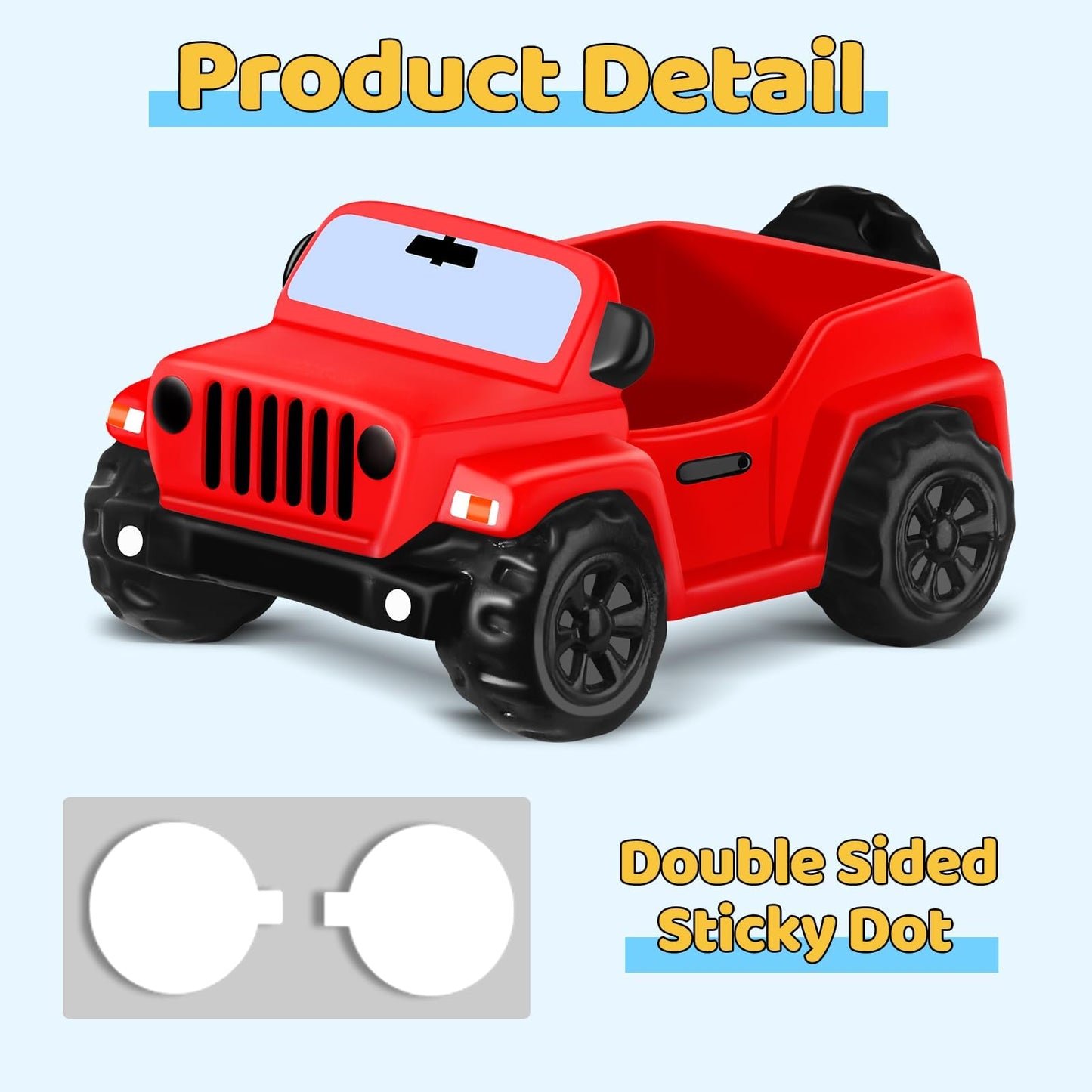 3.5 Inch Red Car Toy Match Most 2 in Rubber Ducks, Ducks for Jeeps, Vehicle Toys for Car Dashboard Decorations Accessory Rubber Duck Collection, Summer Party Favor for Kids, Birthday Gifts