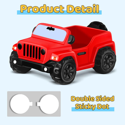 3.5 Inch Red Car Toy Match Most 2 in Rubber Ducks, Ducks for Jeeps, Vehicle Toys for Car Dashboard Decorations Accessory Rubber Duck Collection, Summer Party Favor for Kids, Birthday Gifts