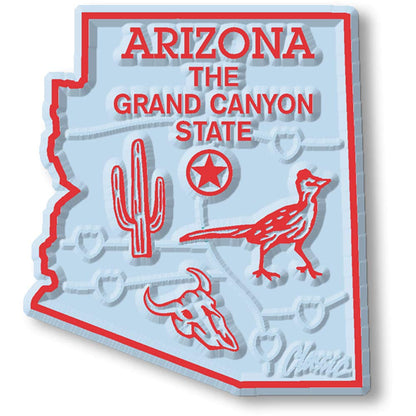 Arizona Six-Piece State Magnet Set by Classic Magnets, Includes 6 Unique Designs, Collectible 3D Rubber Vintage-Style Souvenirs and Gifts Made in the USA