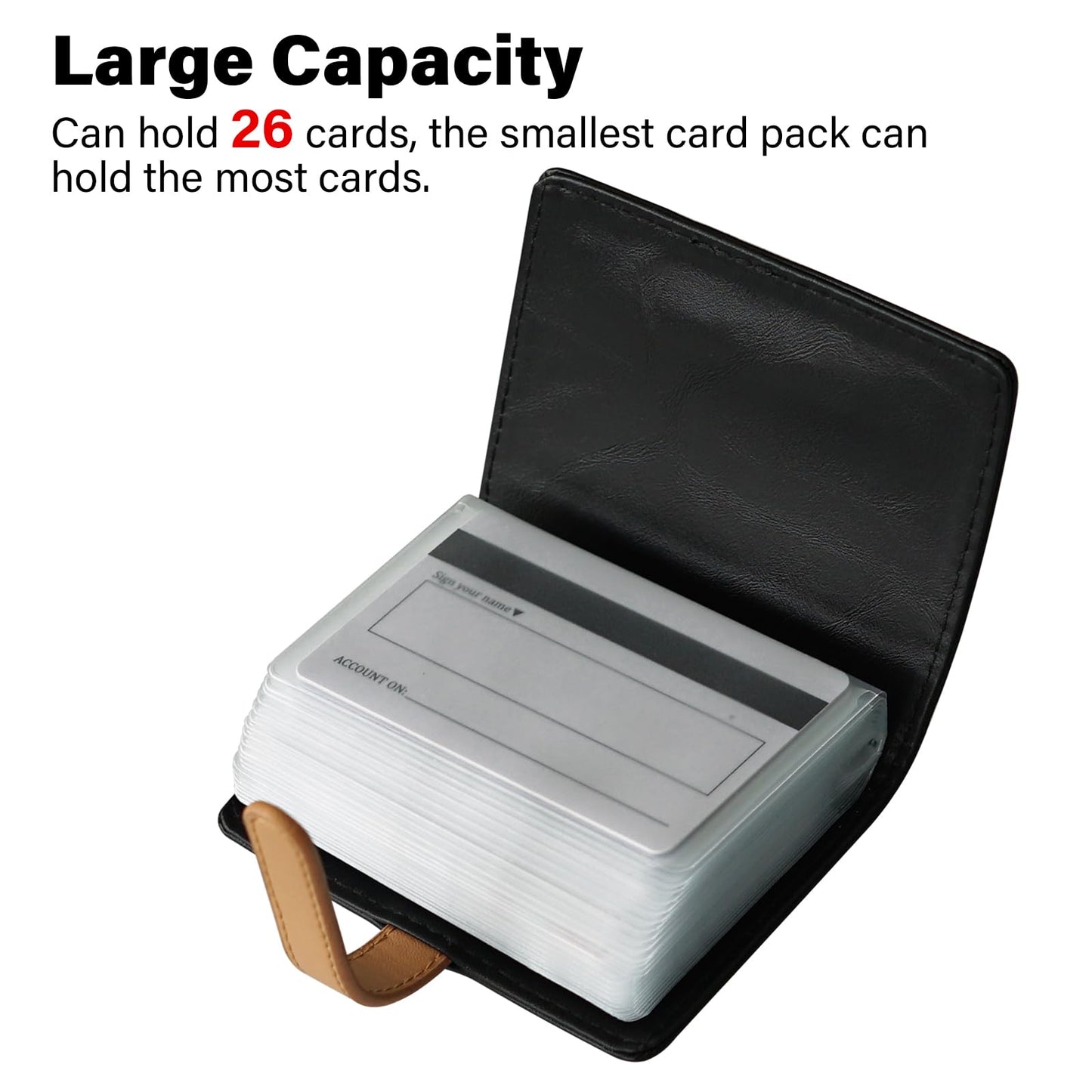 Credit Card Holder with 26 Suitable Slot, ID Card Case PU Leather Wallet for Women Men Business Organiser Pocket (Pink)