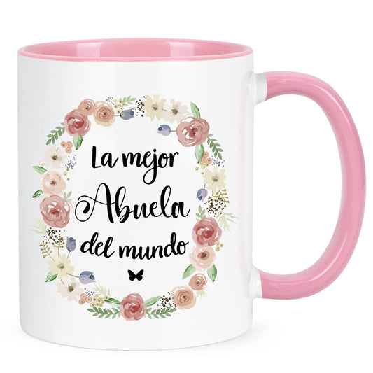 YHRJWN - Gifts for Grandma from Grandchild, Abuela Gifts In Spanish, Best Grandma Ever Mug, Grandmother mug, Mothers Day Christmas Birthday Gift for Grandmother Mimi Gigi 11Oz