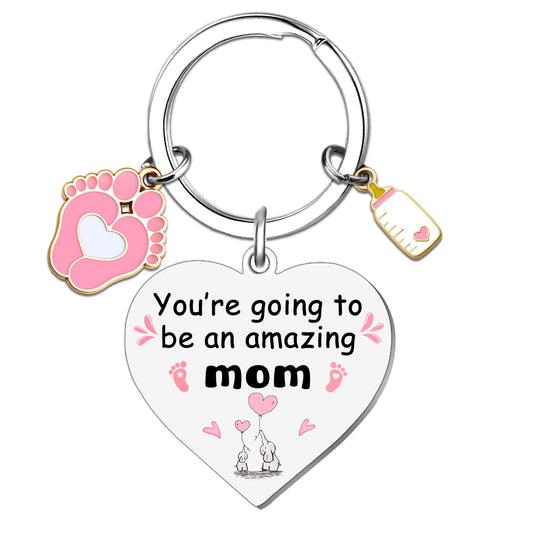 First Mothers Day Keychain Gift For New Mom Pregnancy Gifts For Expecting Mom Pregnant Women First Mama Pregnant Friends Pregnancy Postpartum Gift New Mom Gifts Mothers Day Gift For Wife Key Ring