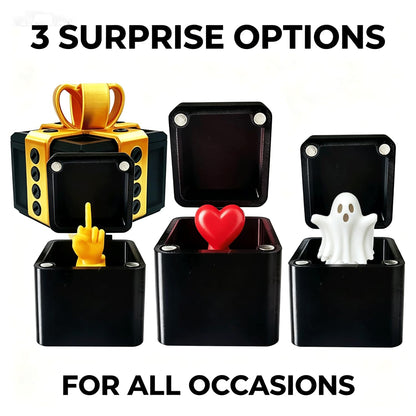 The Annoying Present with Middle Finger, Annoying Gift Box, Gotcha Box, 3D Printed Boxes Inside Boxes, Middle Finger in a Box, Really Funny Prank Novelty Surprise Box for Gifts