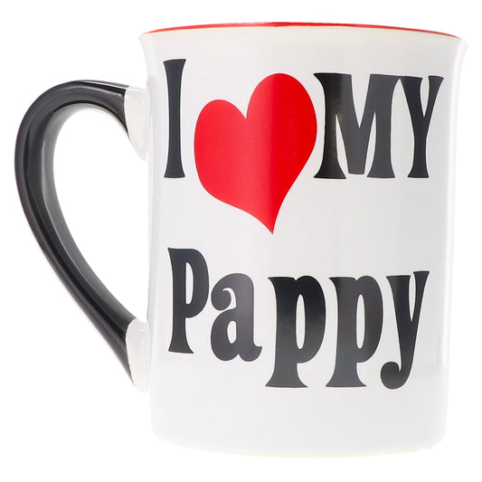 Cottage Creek Mugs - 16 oz. Large Ceramic I Love My Pappy Coffee Cup - Stoneware Tea Mug Ideal for Kitchen, Home and Office Decor - mens Gifts for Men, Dad, Grandpa, Papa, Grandparents