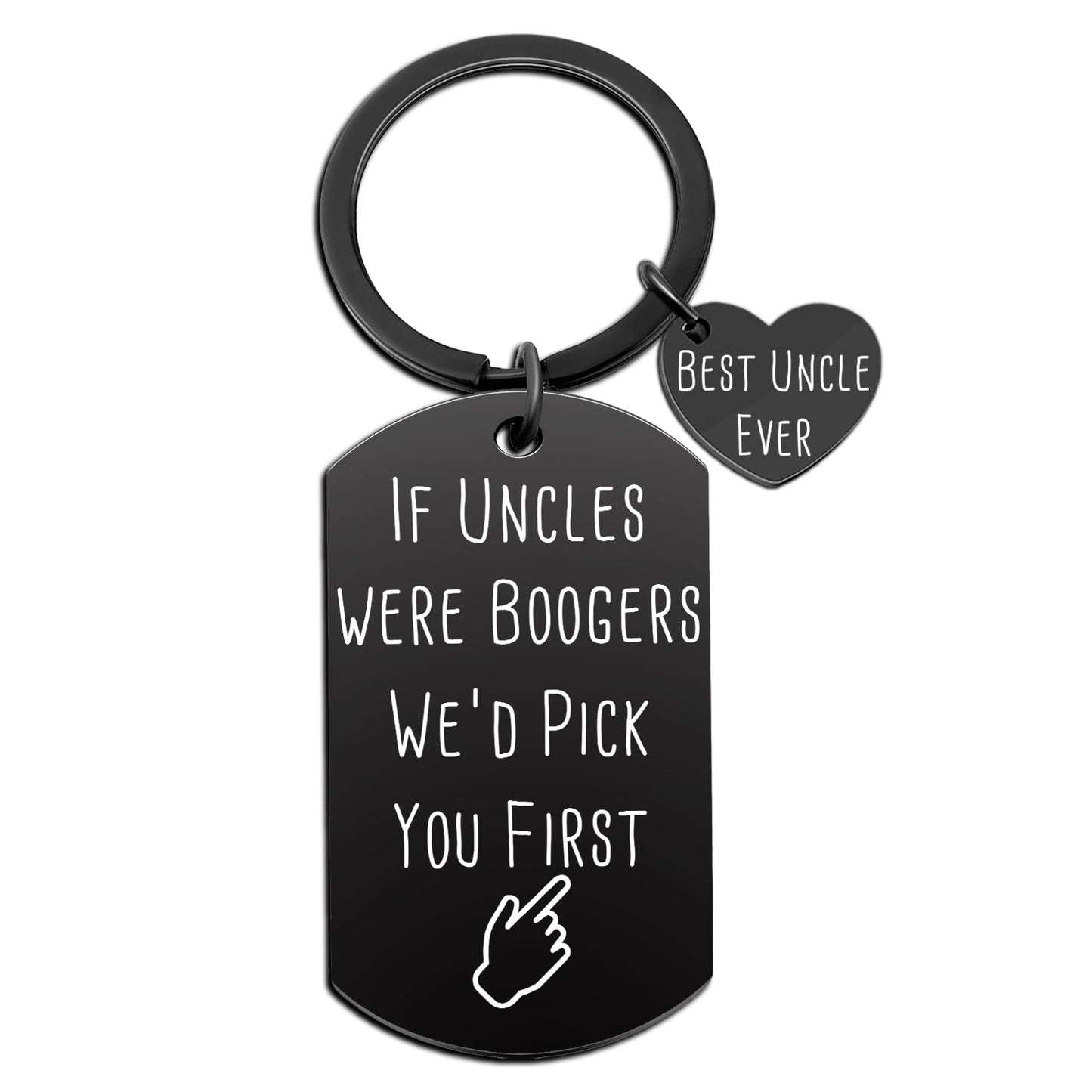 Aisity Uncle Gifts for Fathers Day Uncles Gifts from Niece Nephew Funny Keychain Best Uncles Ever Gift